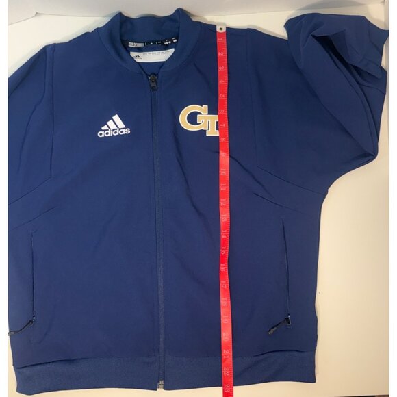 Adidas Georgia Tech Yellow Jackets Navy Blue Full-Zip Track Jacket Mens M GT - Picture 7 of 12
